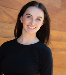 Teen with completed makeup lesson